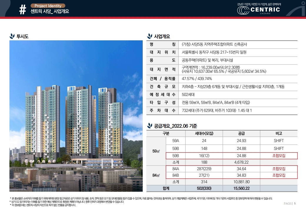 센트릭 사당 사업개요 안내