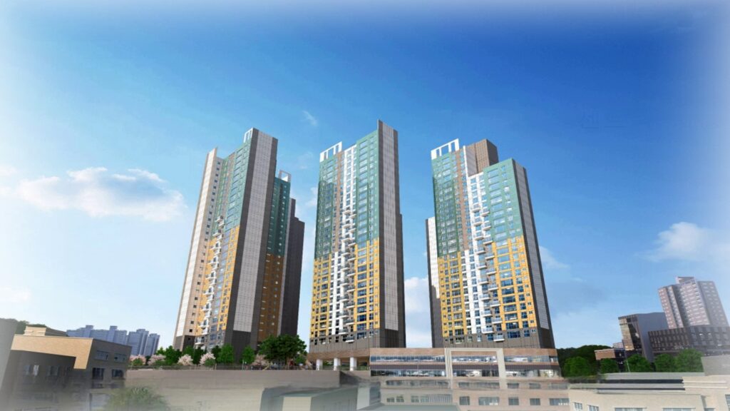 센트릭 사당 외부 투시도